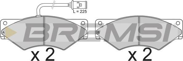 Bremsi BP7253 - Тормозные колодки, дисковые, комплект autosila-amz.com