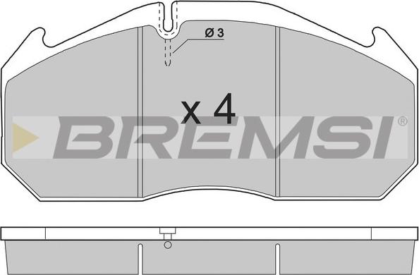 Bremsi BP7264 - Тормозные колодки, дисковые, комплект autosila-amz.com