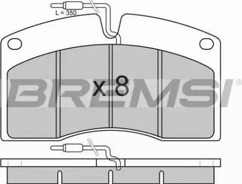 Bremsi BP7262 - Тормозные колодки, дисковые, комплект autosila-amz.com