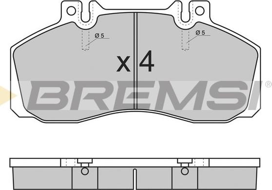 Bremsi BP7289 - Тормозные колодки, дисковые, комплект autosila-amz.com