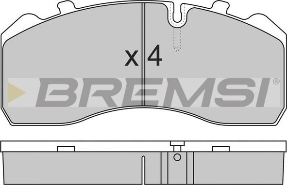 Bremsi BP7284 - Тормозные колодки, дисковые, комплект autosila-amz.com