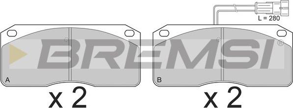 Bremsi BP7271 - Тормозные колодки, дисковые, комплект autosila-amz.com