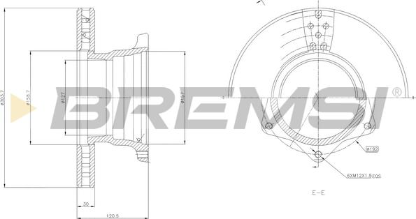 Bremsi CD5164V - Тормозной диск autosila-amz.com