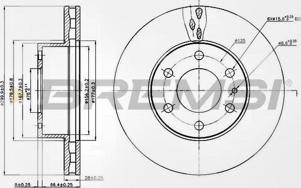 Bremsi CD5314V - Тормозной диск autosila-amz.com