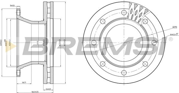 Bremsi CD5325V - Тормозной диск autosila-amz.com