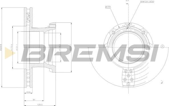 Bremsi CD5216V - Тормозной диск autosila-amz.com