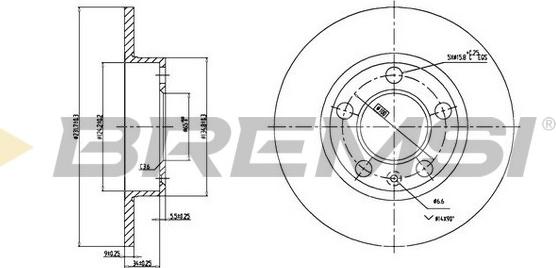 Bremsi CD6929S - Тормозной диск autosila-amz.com