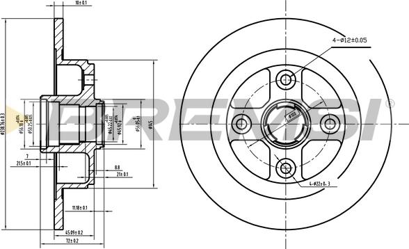 Bremsi CD6449S - Тормозной диск autosila-amz.com