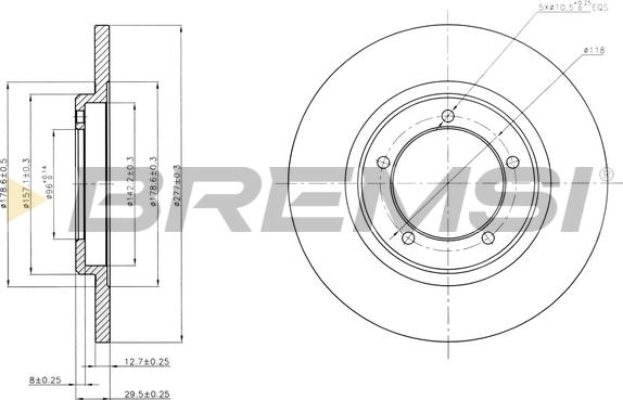 Bremsi CD6419S - Тормозной диск autosila-amz.com