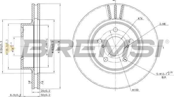 Bremsi CD6485V - Тормозной диск autosila-amz.com