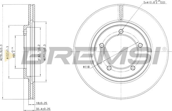 Bremsi CD6420V - Тормозной диск autosila-amz.com