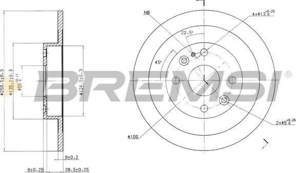 Bremsi CD6523S - Тормозной диск autosila-amz.com