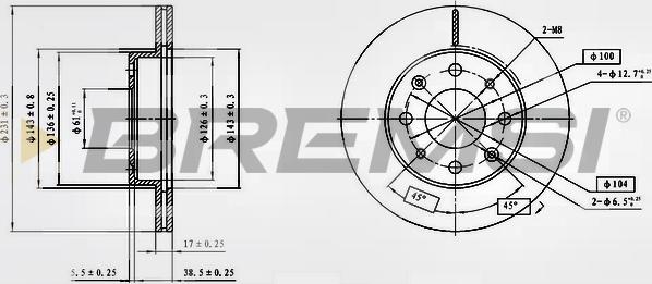 Bremsi CD6571V - Тормозной диск autosila-amz.com