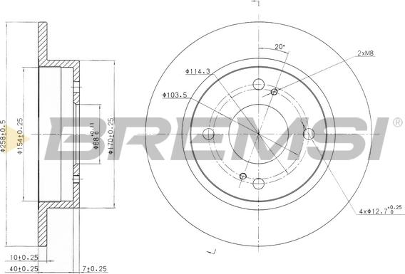 Bremsi CD6659S - Тормозной диск autosila-amz.com