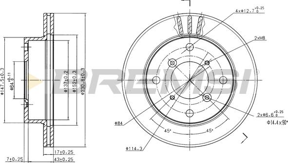 Bremsi CD6623V - Тормозной диск autosila-amz.com