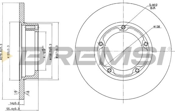 Bremsi CD6061S - Тормозной диск autosila-amz.com