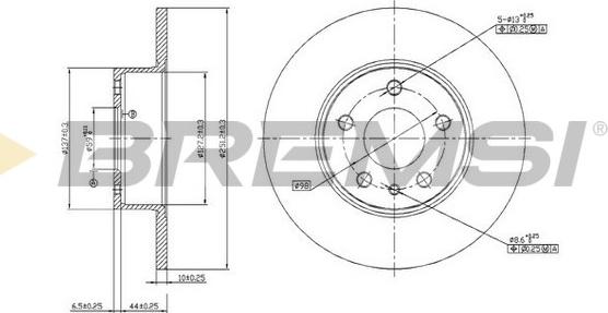 Bremsi CD6067S - Тормозной диск autosila-amz.com