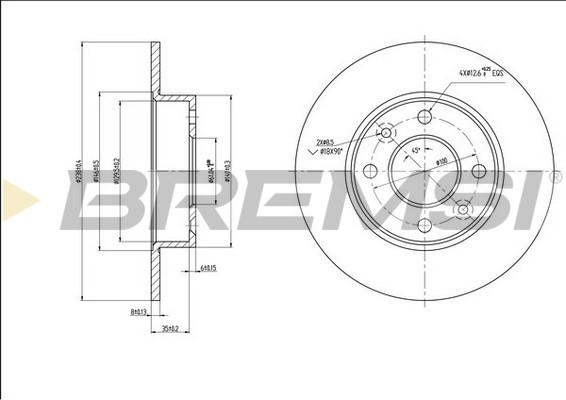 Bremsi CD6070S - Тормозной диск autosila-amz.com