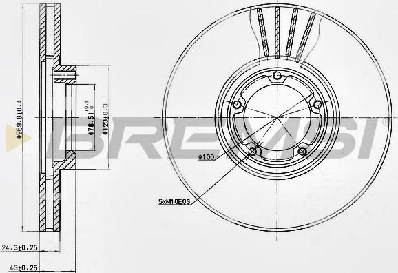 Bremsi CD6849V - Тормозной диск autosila-amz.com