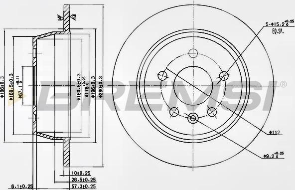 Bremsi CD6861S - Тормозной диск autosila-amz.com