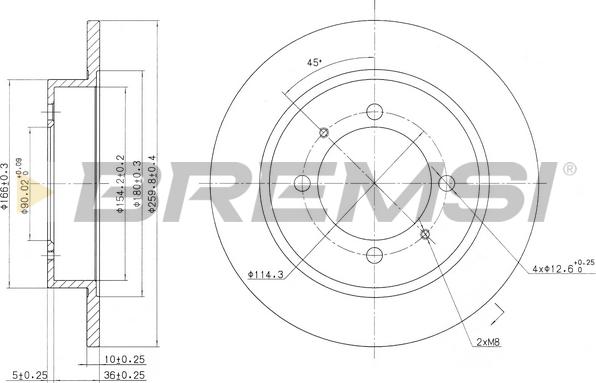 Bremsi CD6886S - Тормозной диск autosila-amz.com