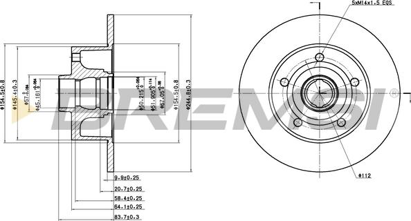 Bremsi CD6830S - Тормозной диск autosila-amz.com