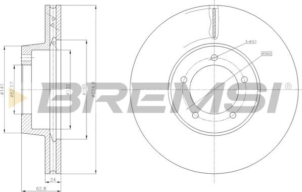 Bremsi CD6380V - Тормозной диск autosila-amz.com