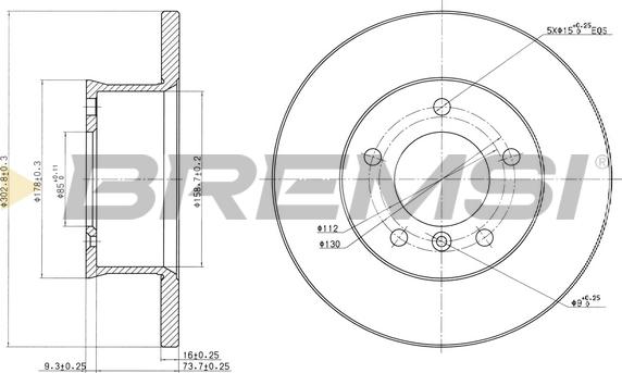 Bremsi CD6250S - Тормозной диск autosila-amz.com