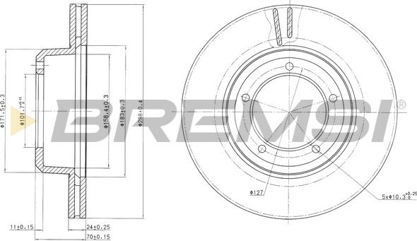 Bremsi CD6262V - Тормозной диск autosila-amz.com