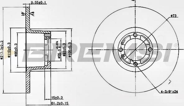 Bremsi CD6286S - Тормозной диск autosila-amz.com