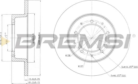 Bremsi CD6283S - Тормозной диск autosila-amz.com