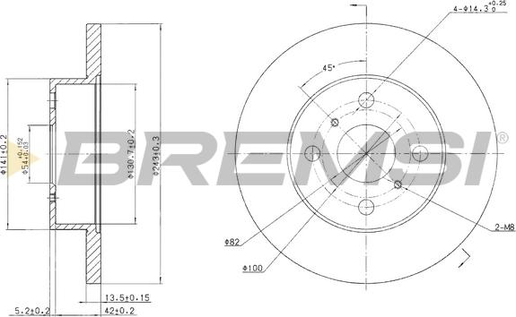 Bremsi CD6279S - Тормозной диск autosila-amz.com
