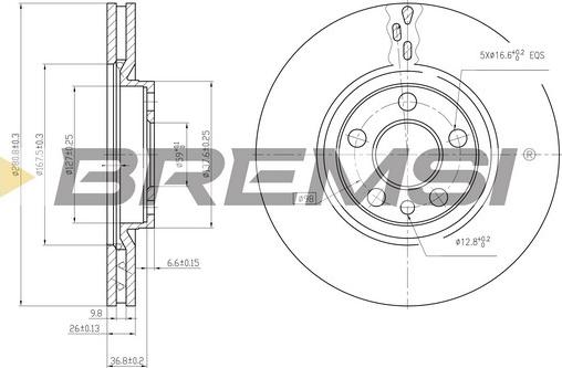 Bremsi CD6760V - Тормозной диск autosila-amz.com