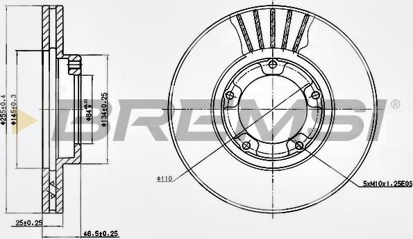 Bremsi CD6703V - Тормозной диск autosila-amz.com