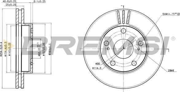 Bremsi CD6780V - Тормозной диск autosila-amz.com