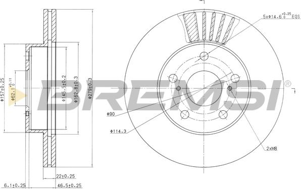 Bremsi CD6777V - Тормозной диск autosila-amz.com