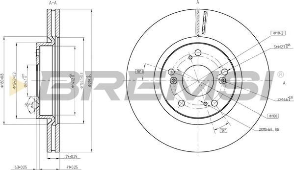 Bremsi CD8473V - Тормозной диск autosila-amz.com