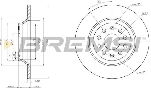 Bremsi CD8506S - Тормозной диск autosila-amz.com