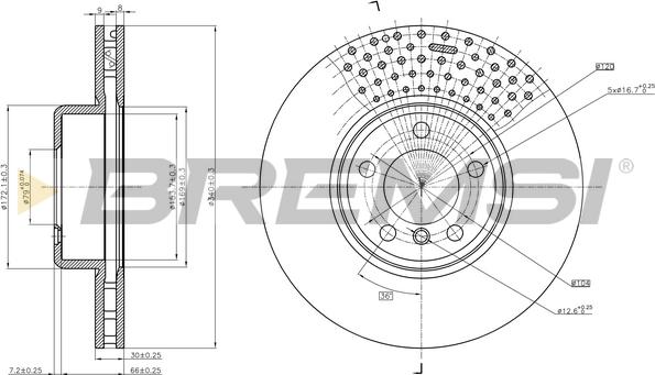 Bremsi CD8614V - Тормозной диск autosila-amz.com