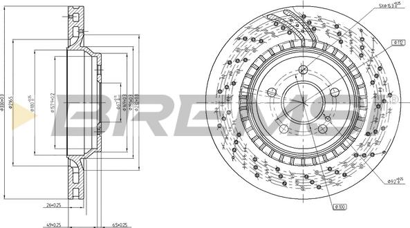 Bremsi CD8177V - Тормозной диск autosila-amz.com