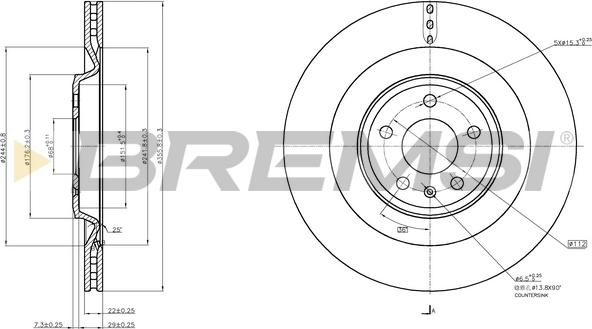 Bremsi CD7990V - Тормозной диск autosila-amz.com