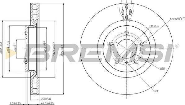 Bremsi CD7948V - Тормозной диск autosila-amz.com