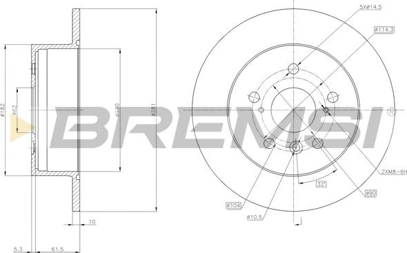 Bremsi CD7980S - Тормозной диск autosila-amz.com
