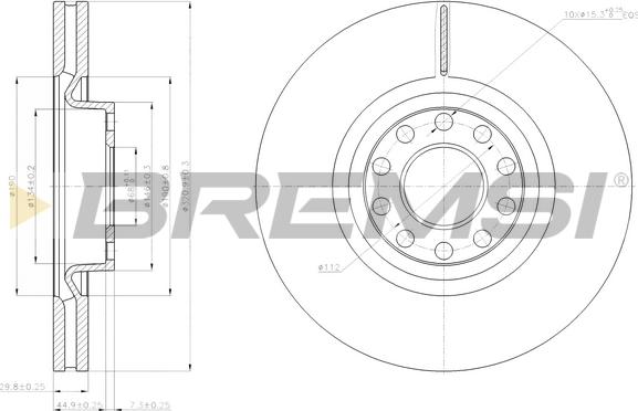 Bremsi CD7983V - Тормозной диск autosila-amz.com