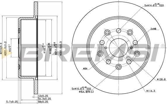 Bremsi CD7499S - Тормозной диск autosila-amz.com