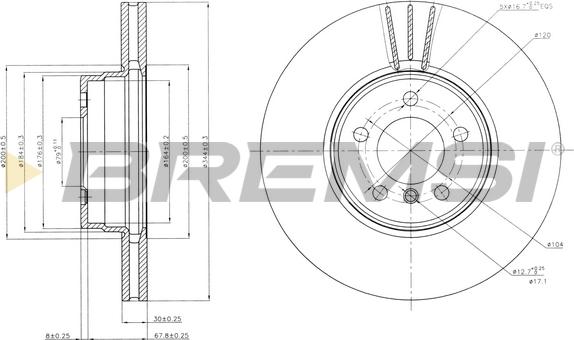 Bremsi CD7411V - Тормозной диск autosila-amz.com