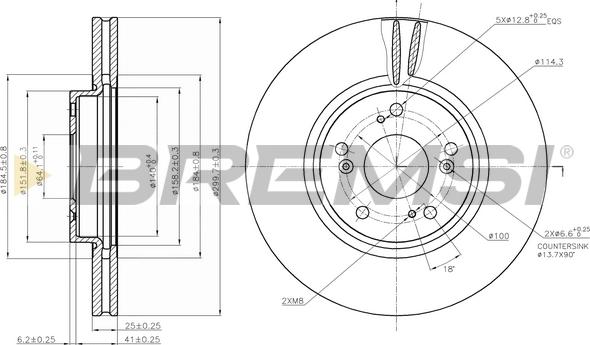 Bremsi CD7424V - Тормозной диск autosila-amz.com