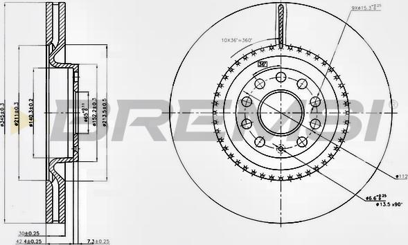 Bremsi CD7504V - Тормозной диск autosila-amz.com