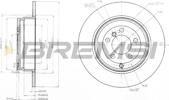 Bremsi CD7518S - Тормозной диск autosila-amz.com