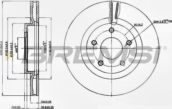 Bremsi CD7589V - Тормозной диск autosila-amz.com